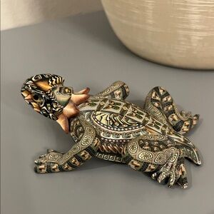 Vintage Handmade Horned Toad Sculpture by Jon Stuart Anderson